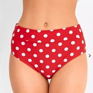 Hot Topic Midnight Hour Polka Dot Swim Bottoms XL
